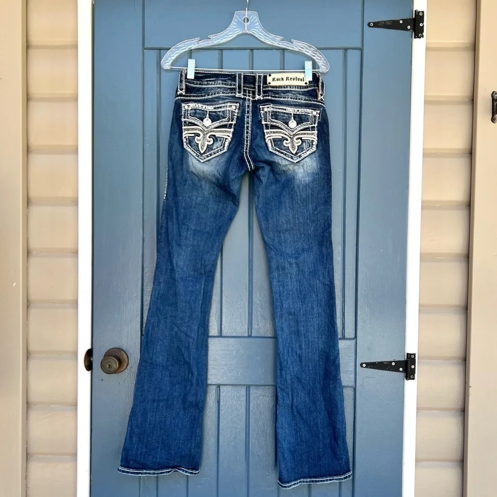 Rock Revival Boots Jeans with Vintage Fade Women Size 26